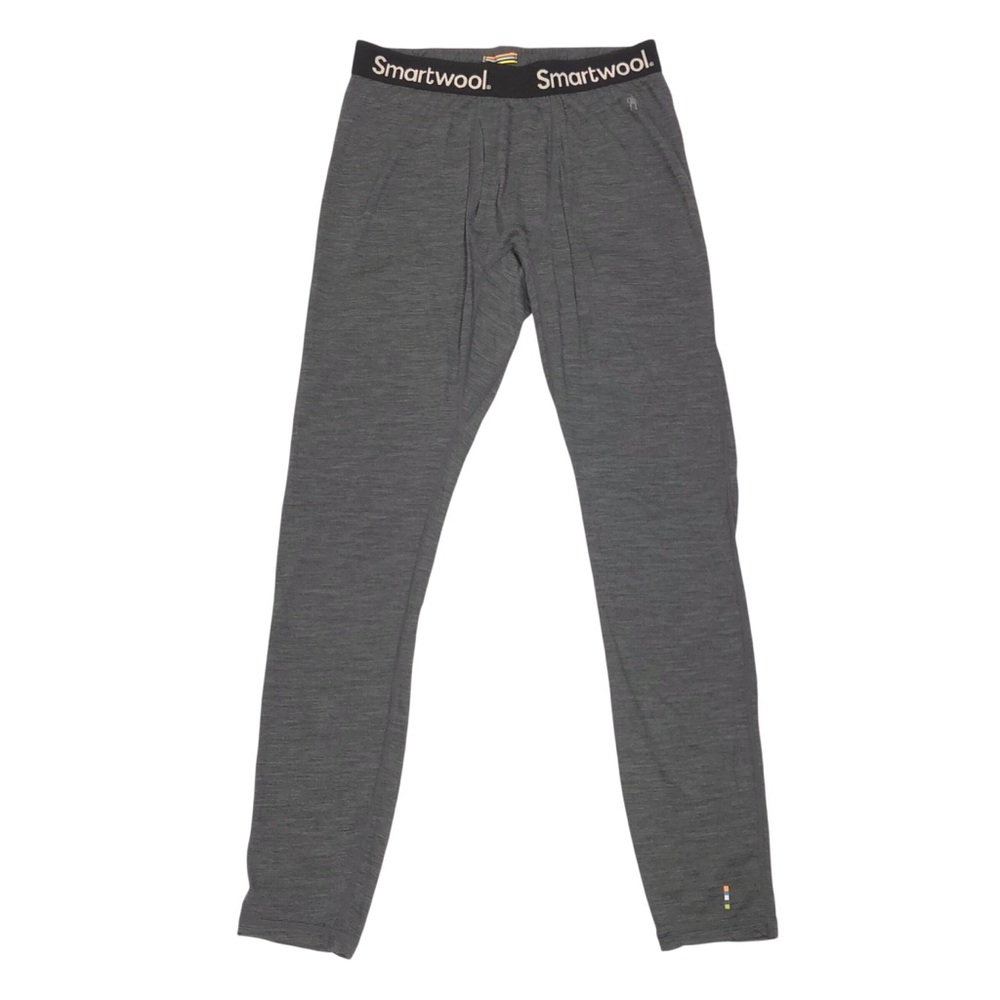 Smartwool Men's Base Layer Bottom Pants Size Medium Gray Wool Blend 28" Inseam